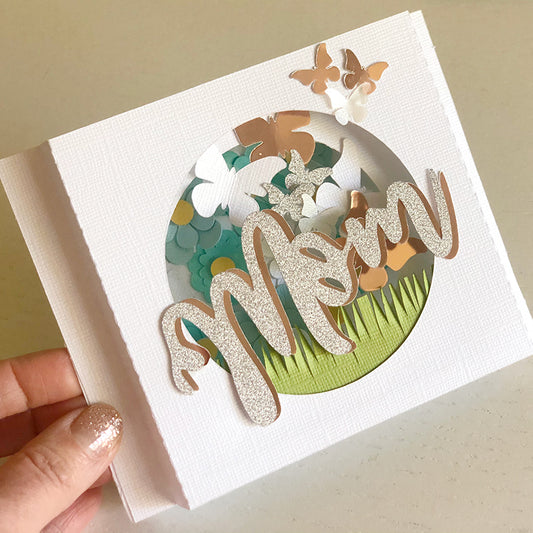mother's day shadow box card