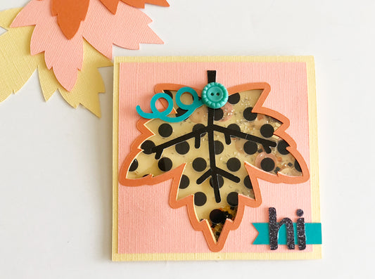 how to make a fall shaker card