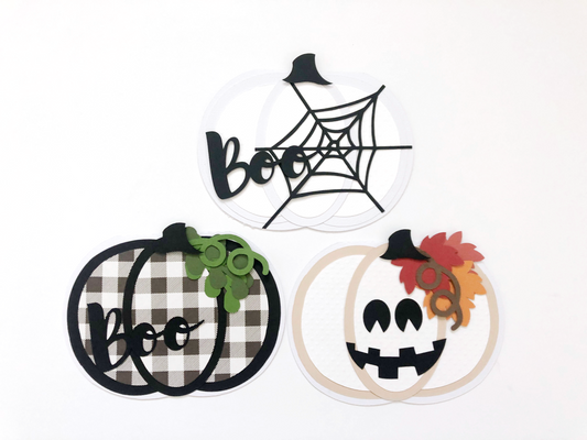 shaped pumpkin cards