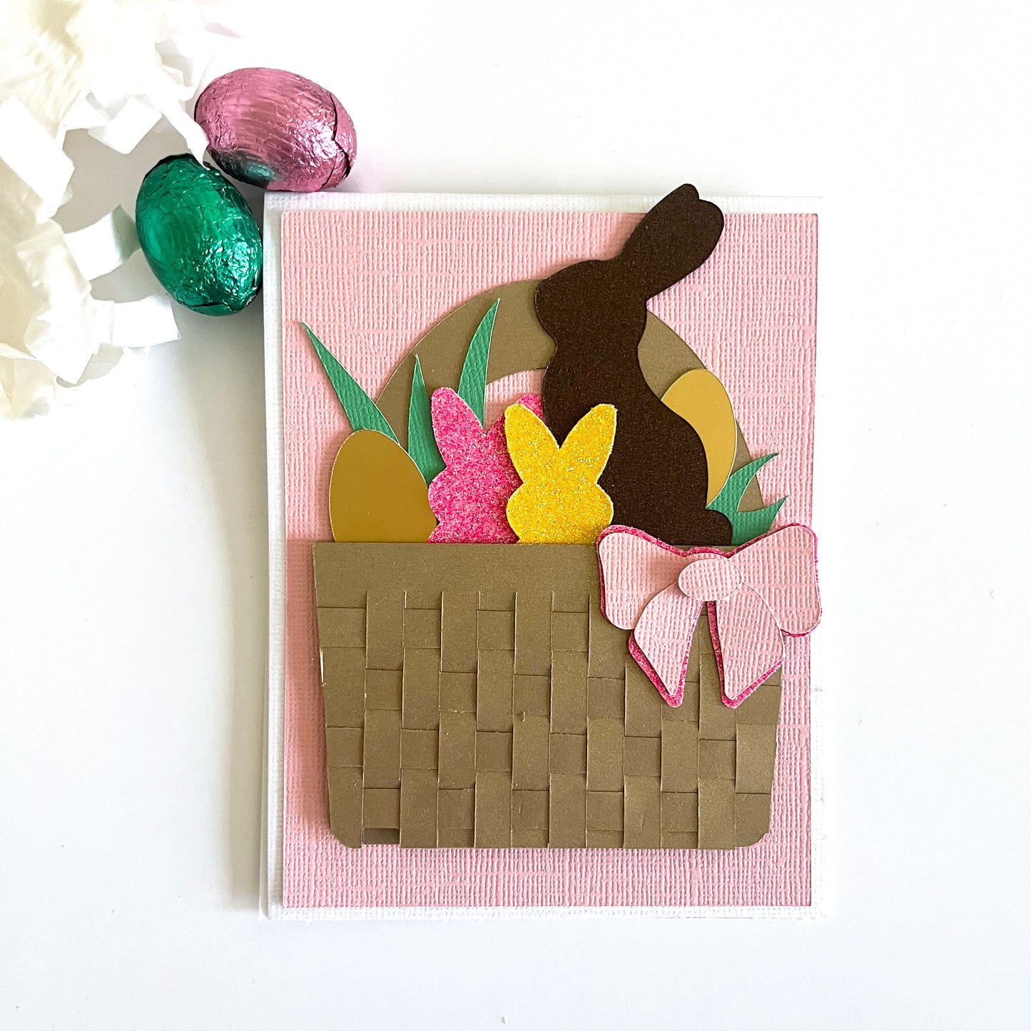 Handmade Easter card made with Cricut