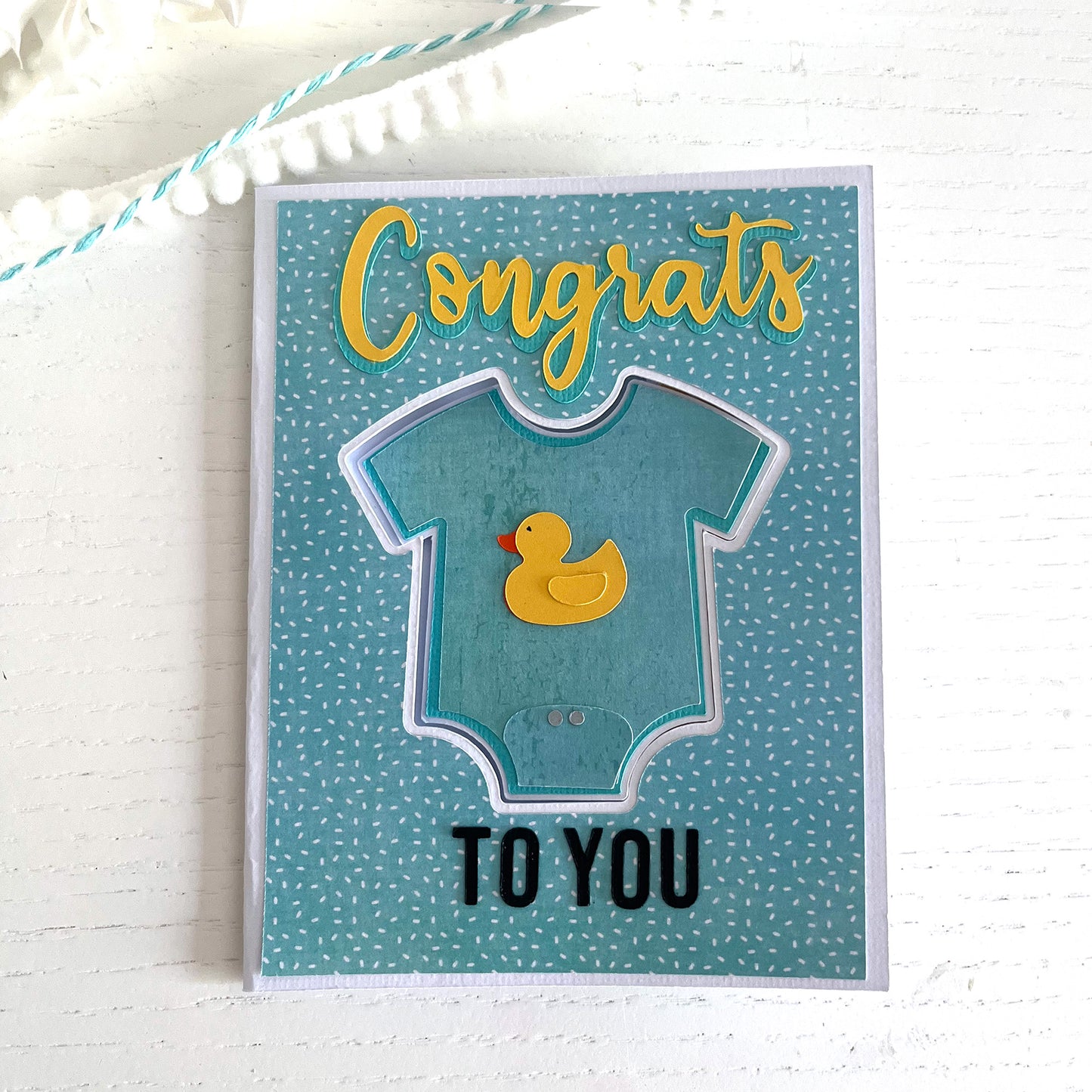 Z Fold Onesie Baby Card SVG Files