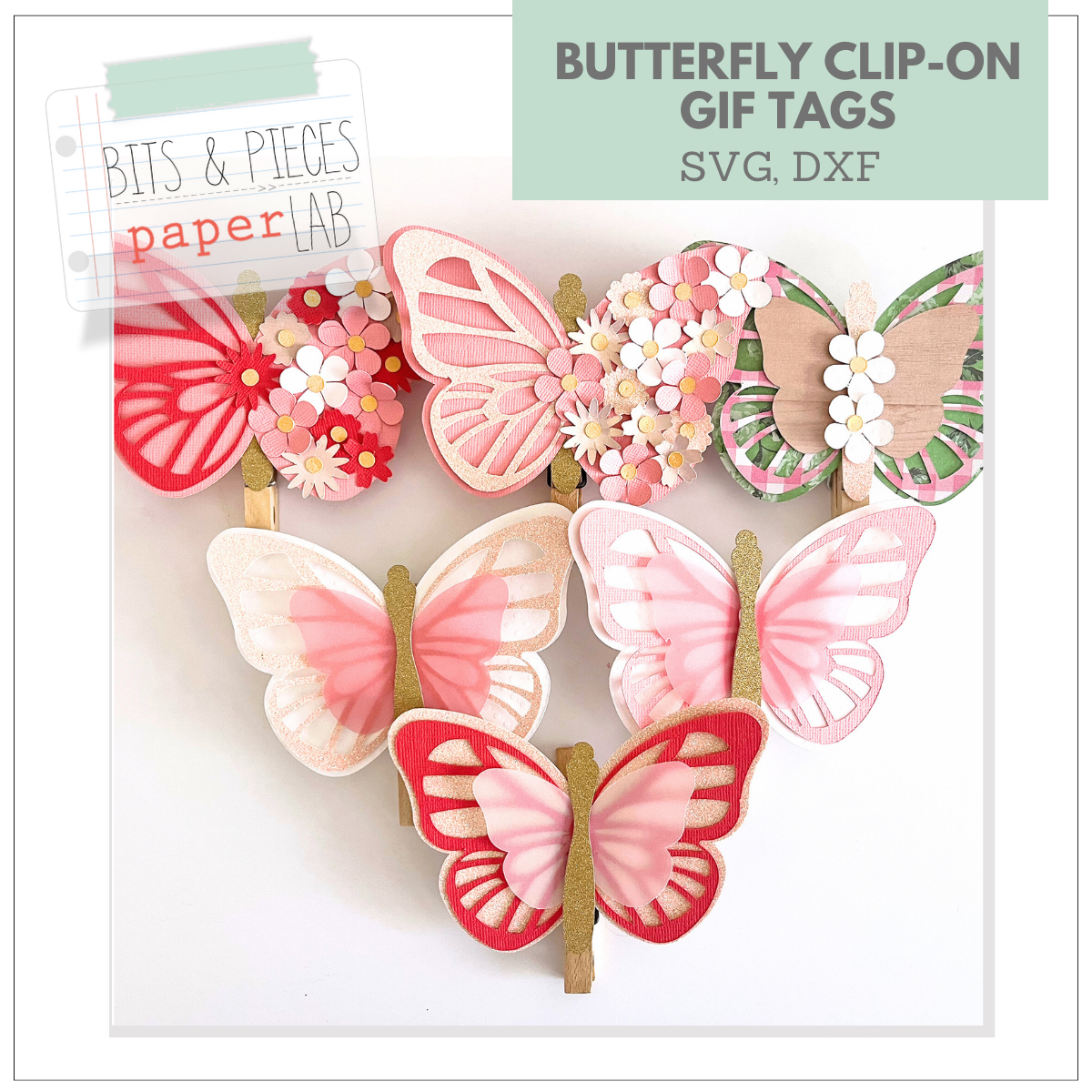 Butterfly Clip Cricut Cardstock Craft