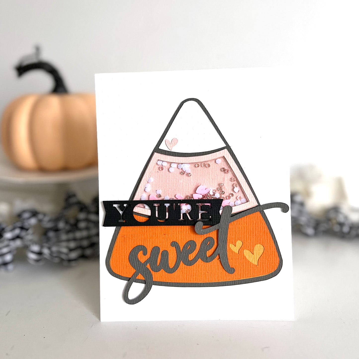 Handmade halloween card for Cricut card making. Halloween card SVG
