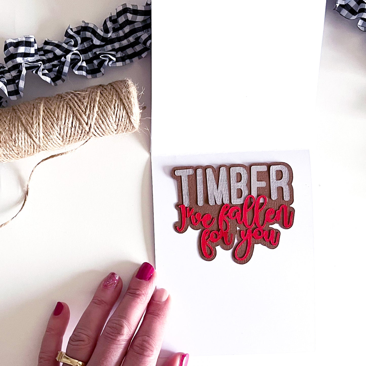lumberjack valentine SVG handmade valentine with Cricut