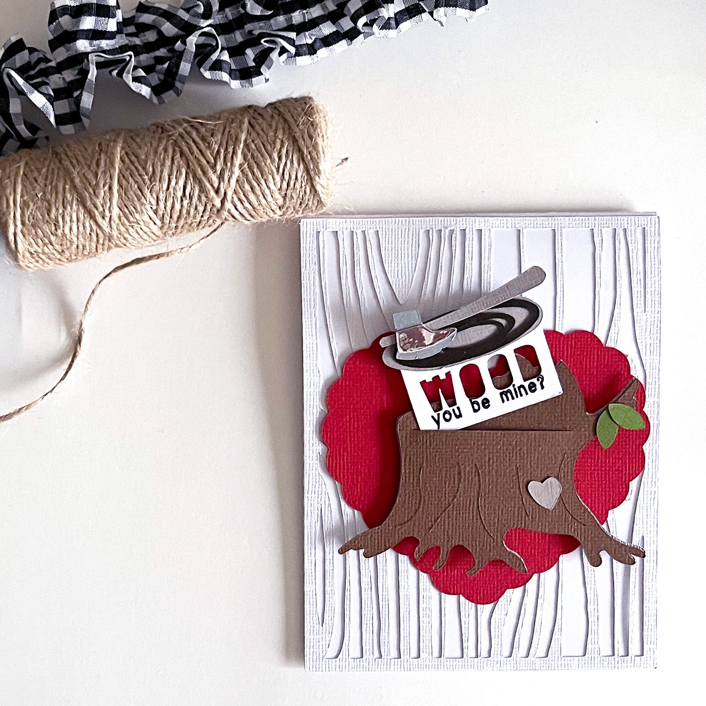 lumberjack valentine SVG handmade valentine with Cricut