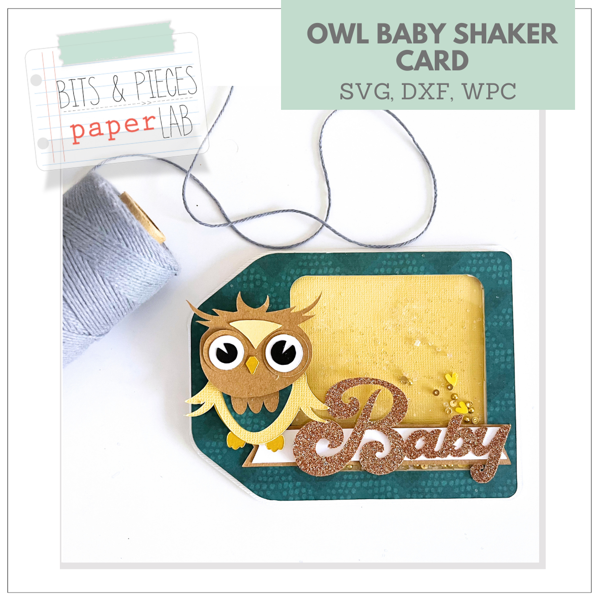 baby card using Cricut | Shaker card for baby