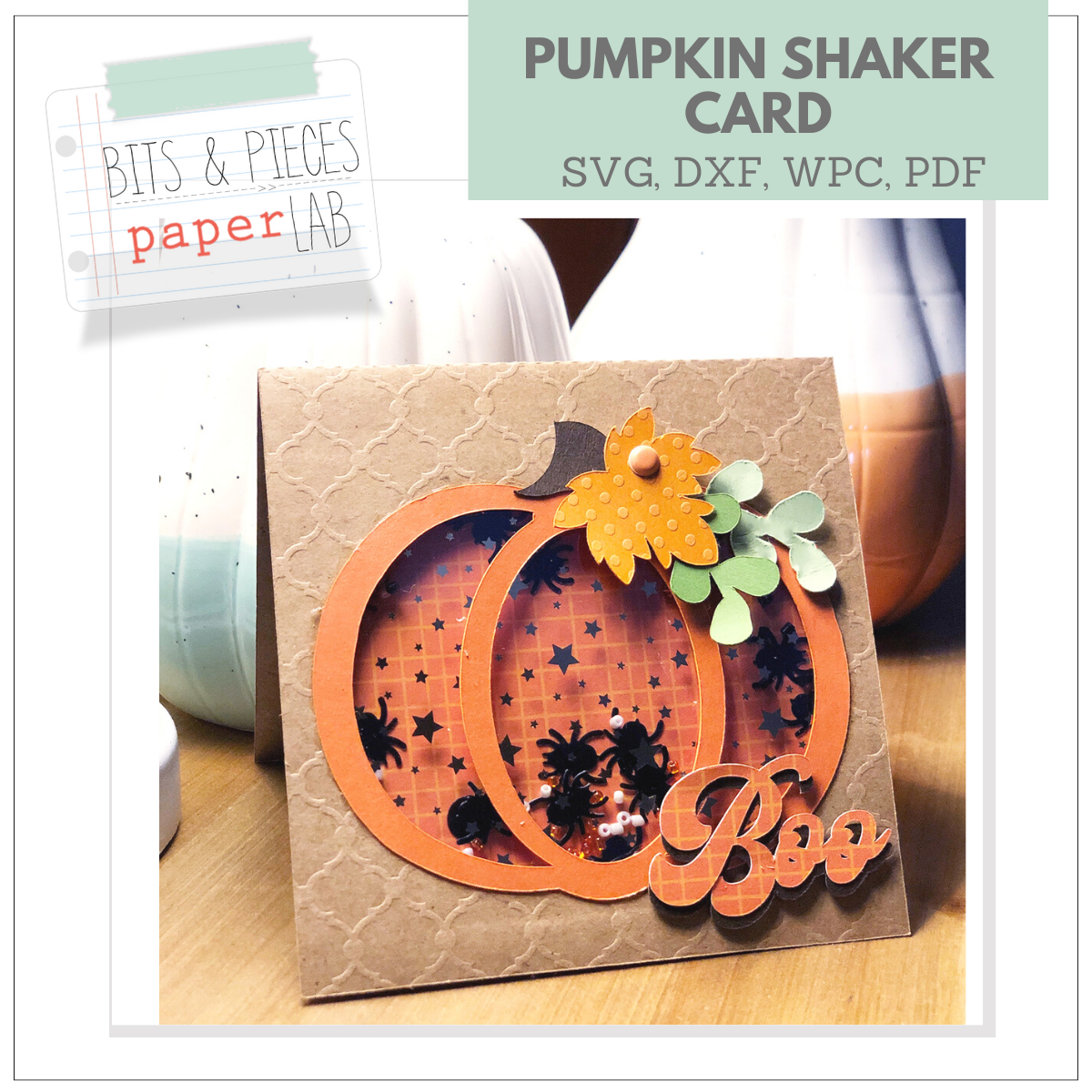 PUMPKIN SHAKER CARD HALLOWEEN SVG