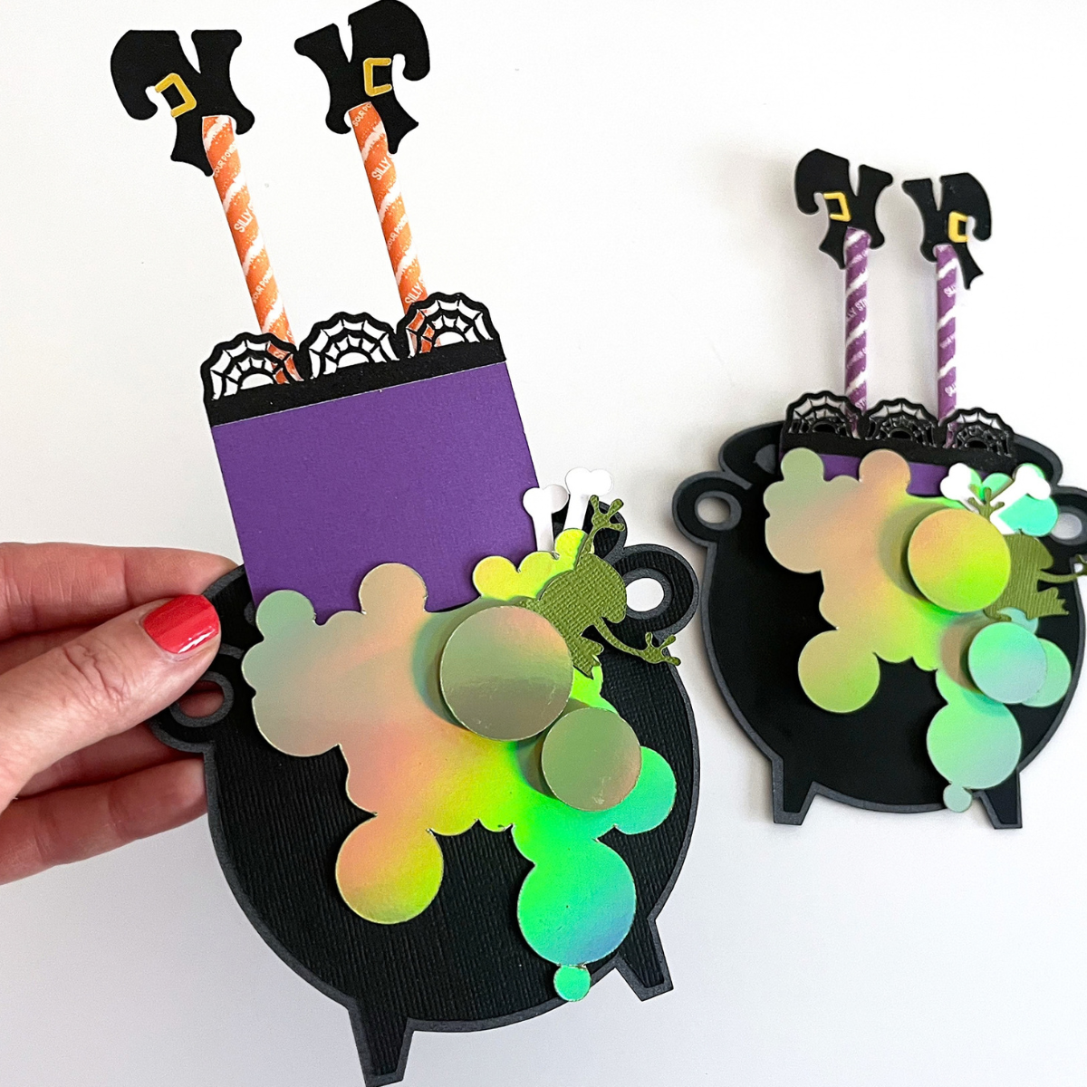 Witch Cauldron Halloween Card SVG