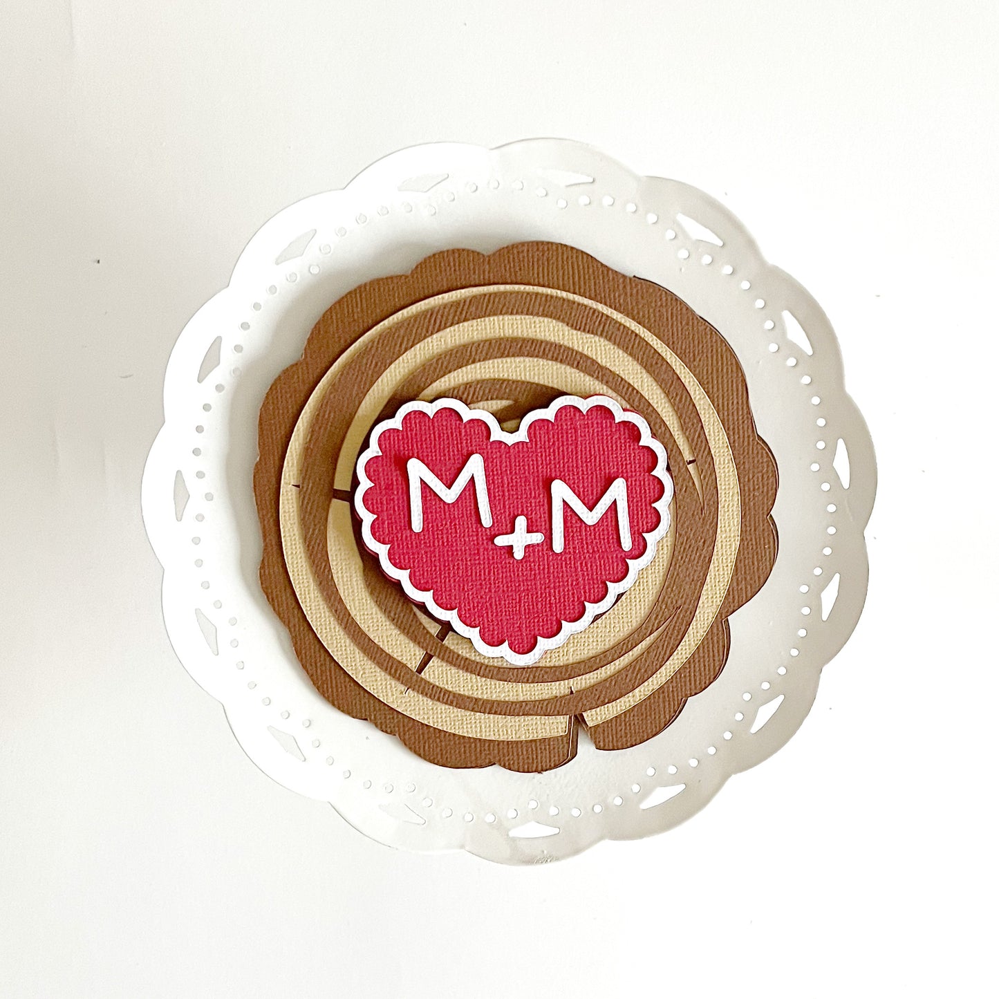 handmade valentine card made with cricut