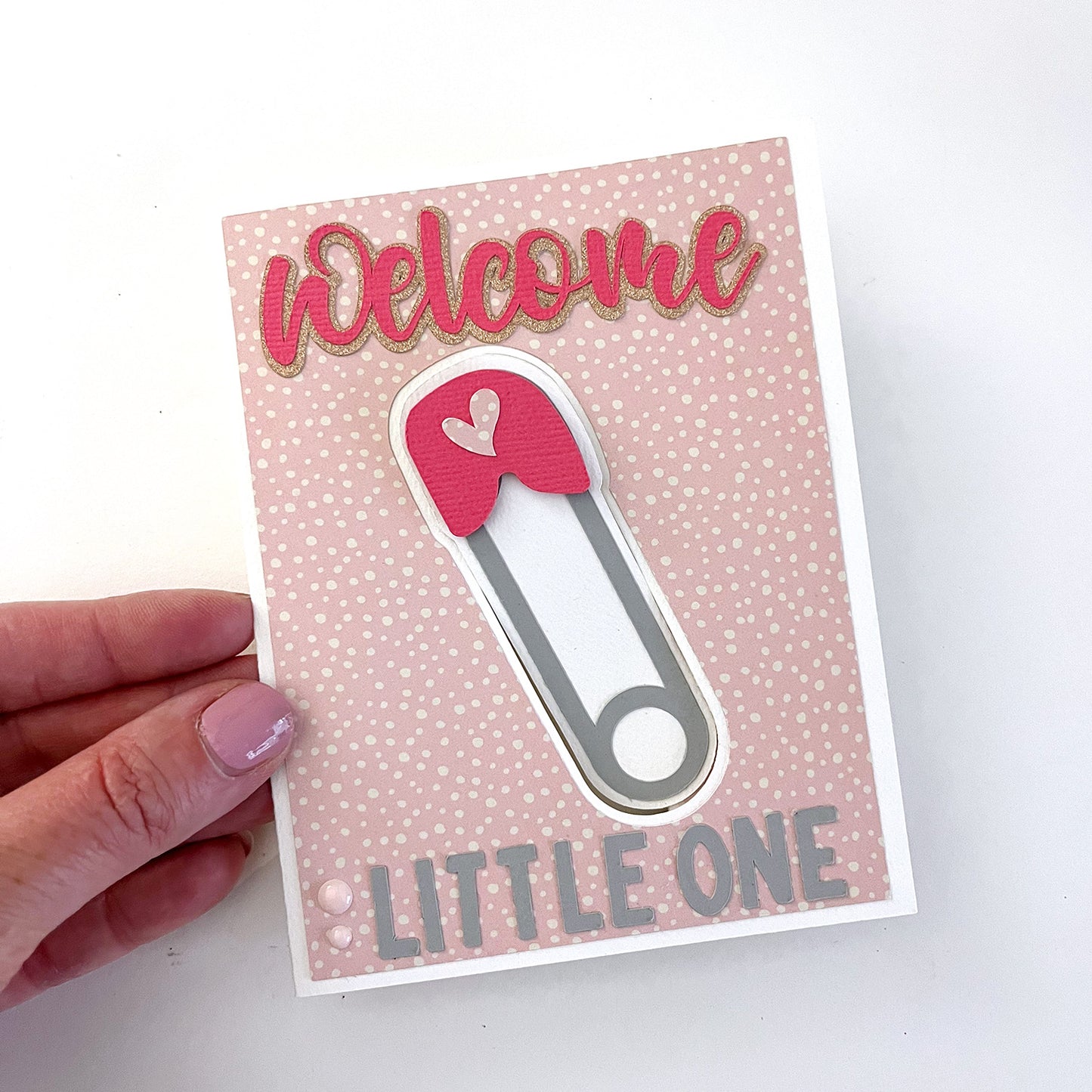 Baby Pin Z Fold Baby Card SVG