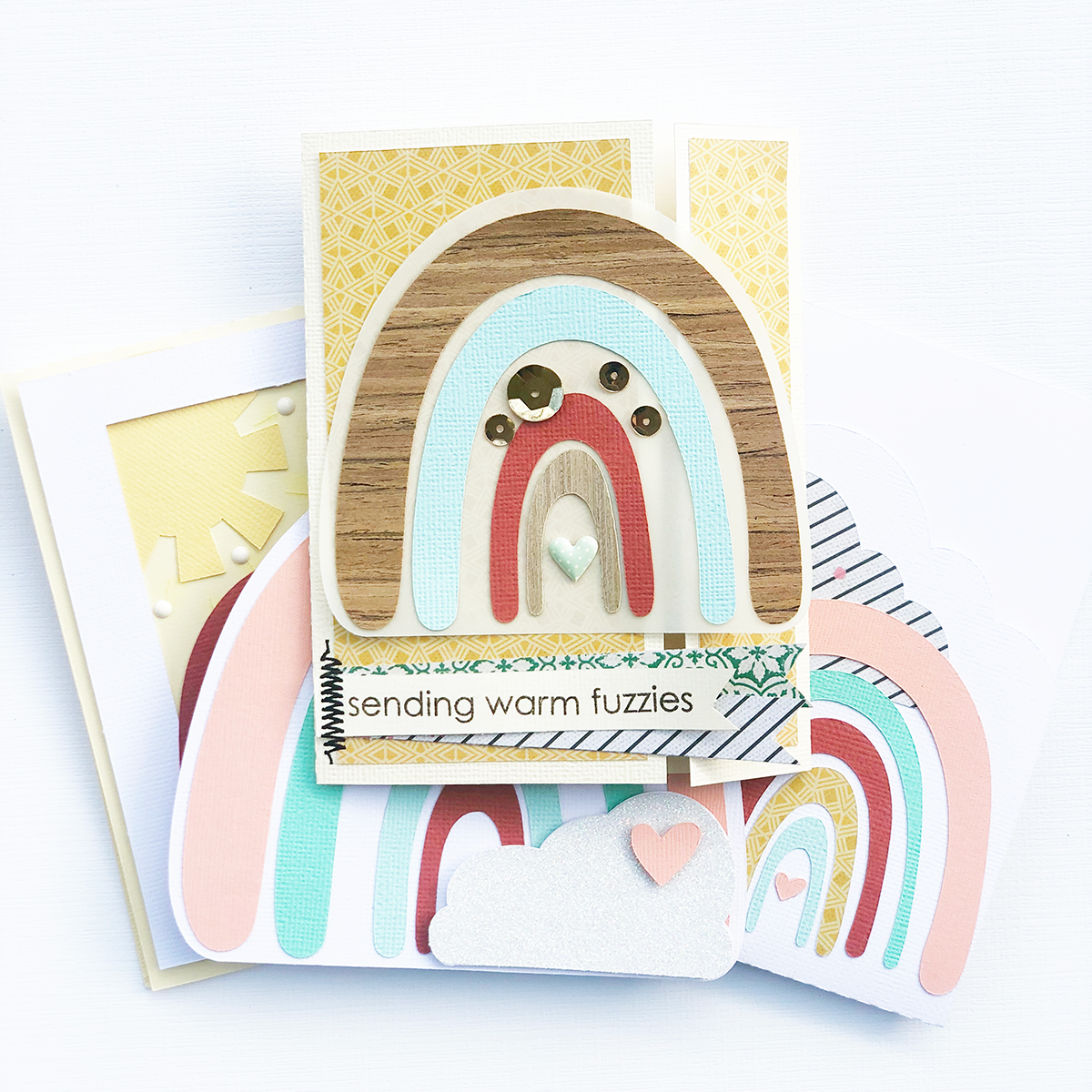 Boho Rainbow Card Set SVG