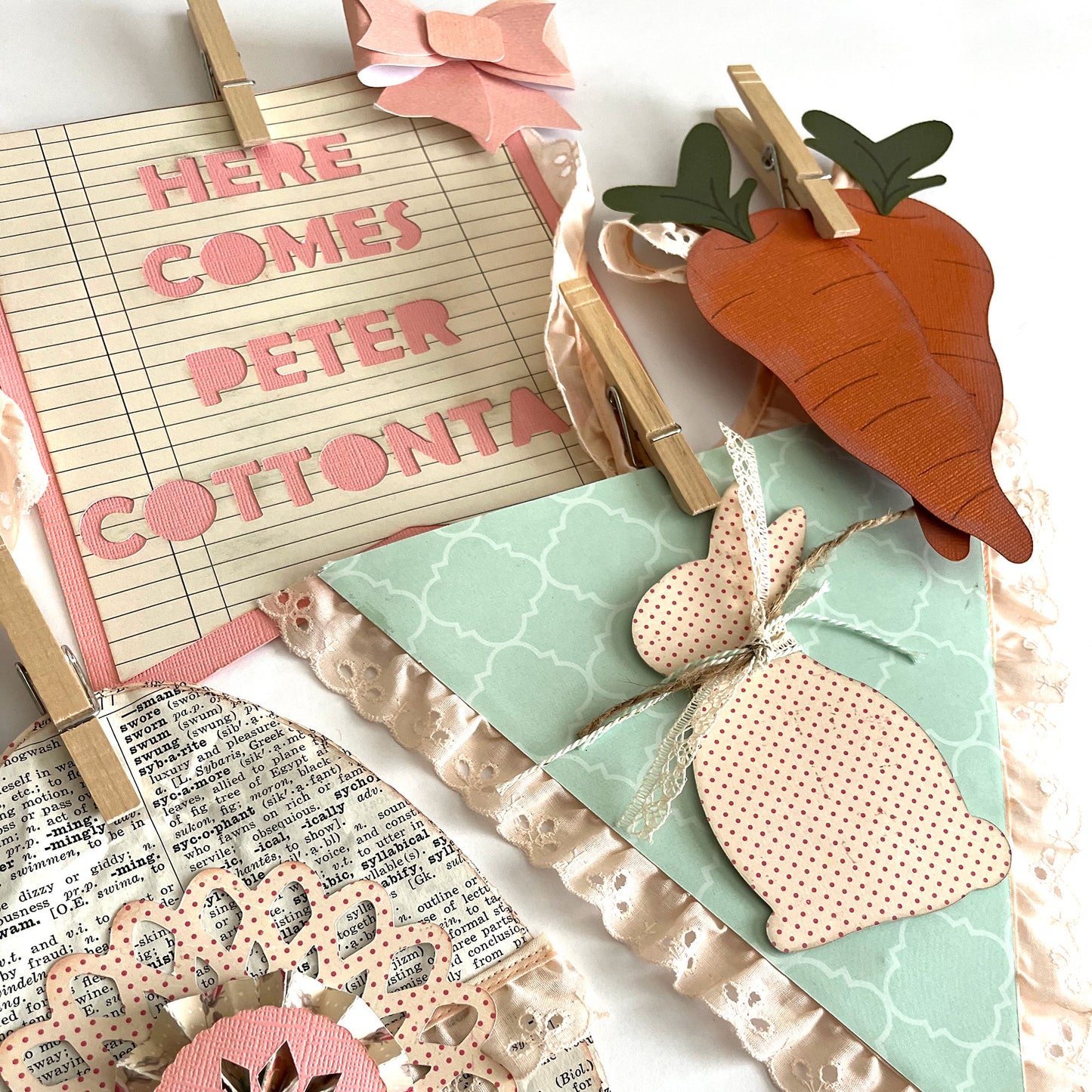 vintage easter banner svg