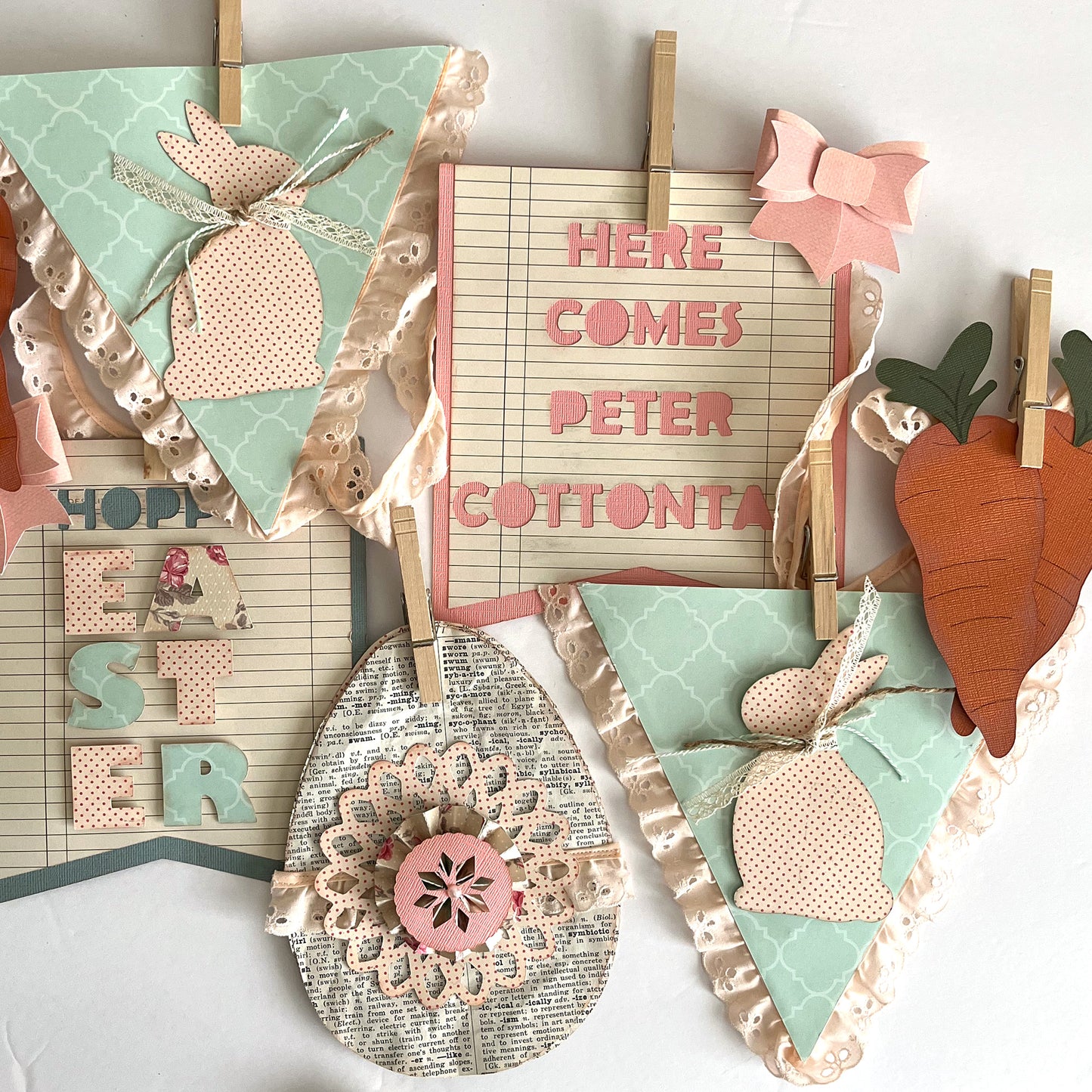 vintage easter banner svg