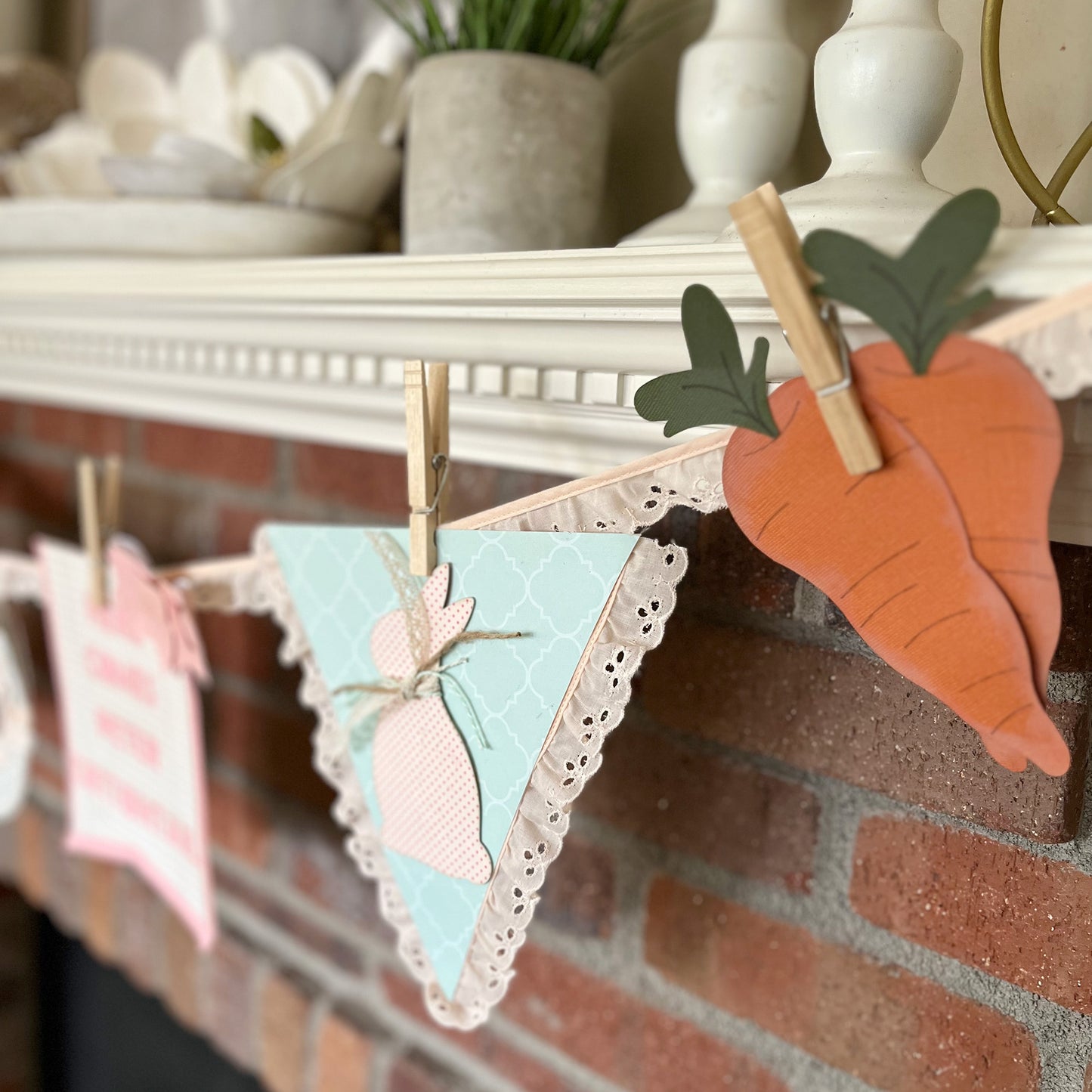 vintage easter banner svg