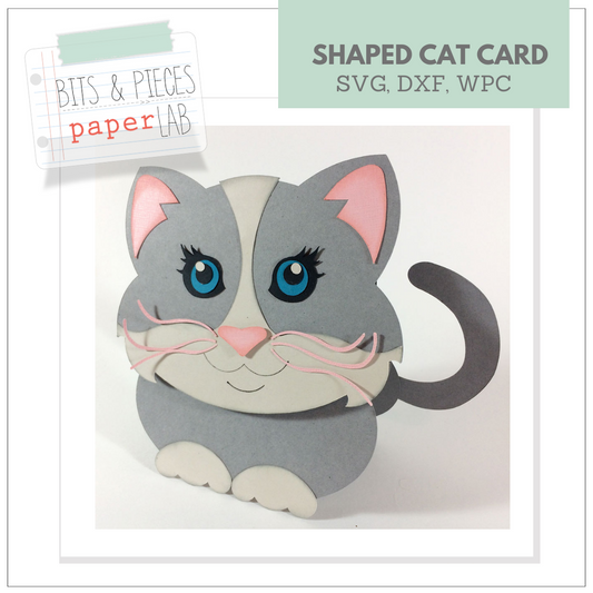 CAT SHAPED CARD SVG FOR CAT LOVERS