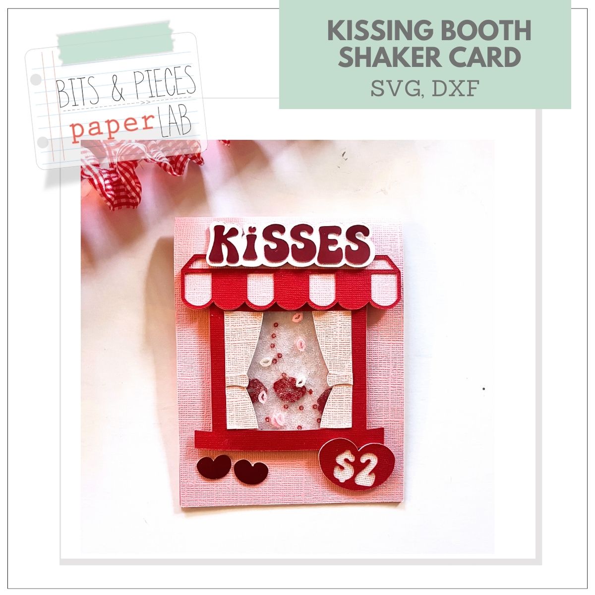 Valentine Shaker Card Cricut Files