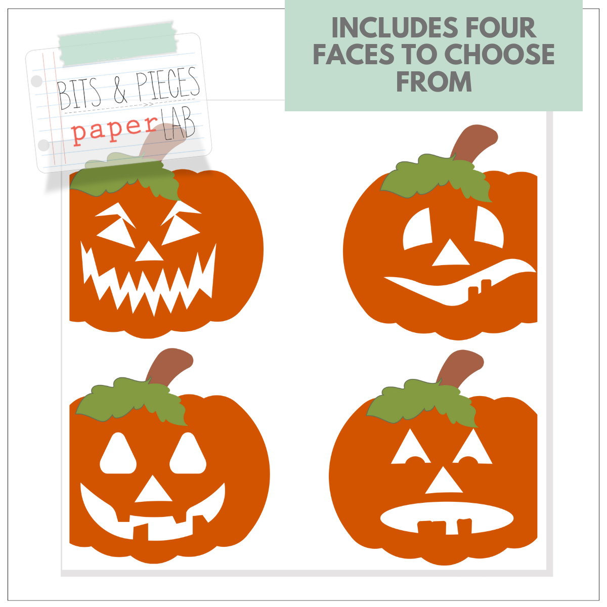 Pumpkin Face Easel Card