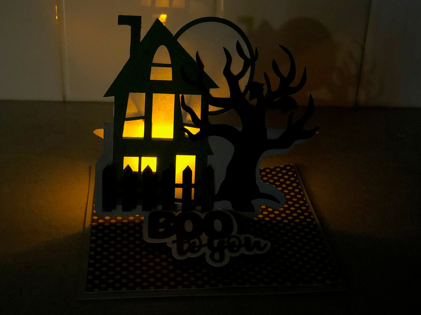 HAUNTED HOUSE EASEL CARD SVG