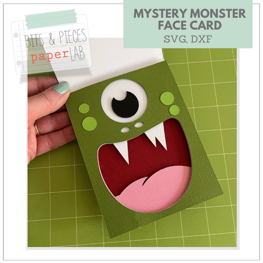 monster face halloween card files for Cricut and Silhouette