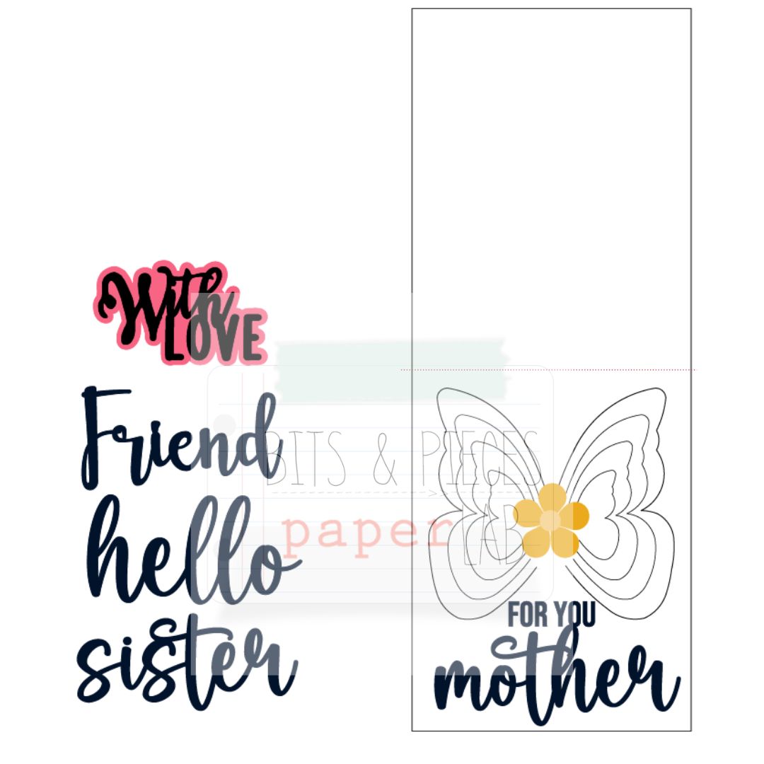 handmade card with cricut featuring a butterfly - great handmade mother's day card idea