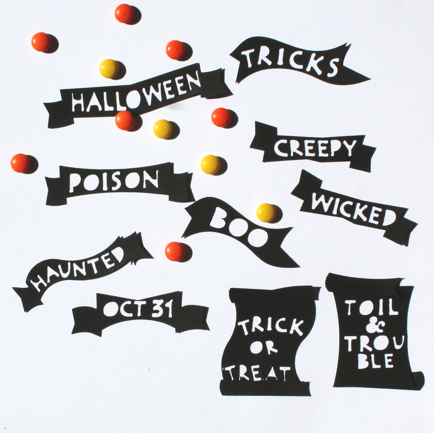 Spooky Sayings Halloween Sentiment SVG Set