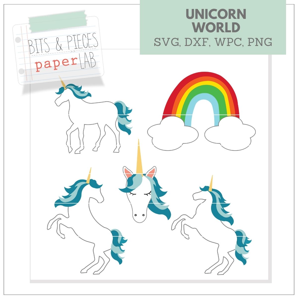 unicorn themed svg
