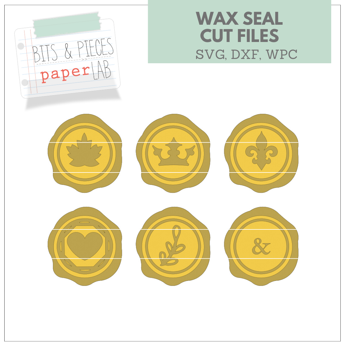 faux wax seals cut file