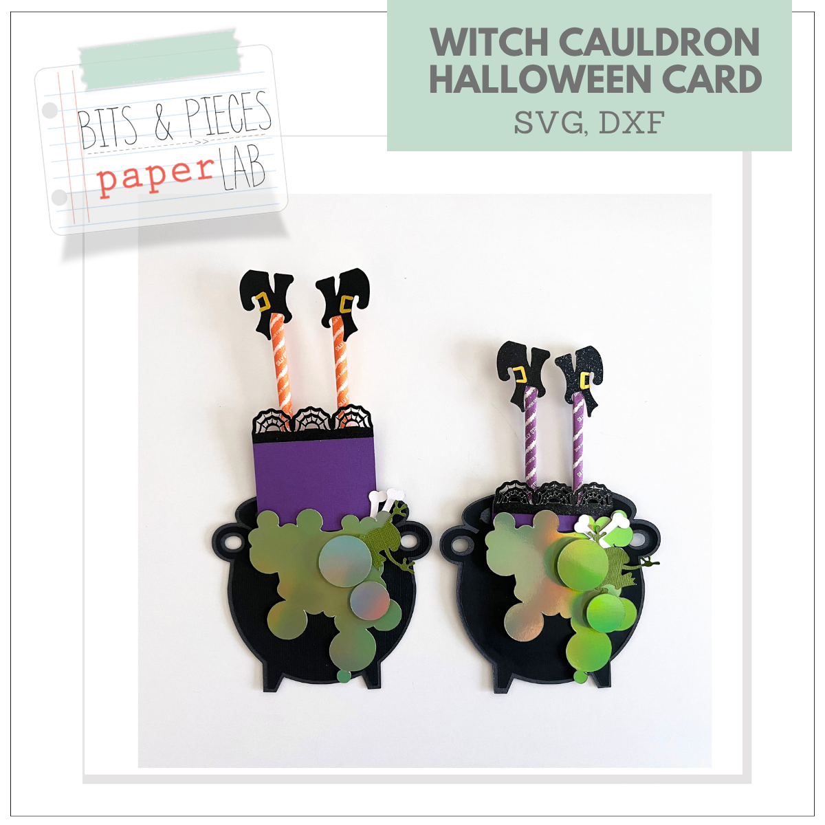 Halloween Card SVG for Halloween Party invite or Halloween classroom treats