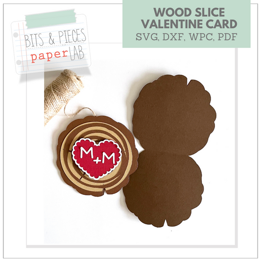 woos slice shaped card SVG for cricut cardmaking - handmade valentine SVG