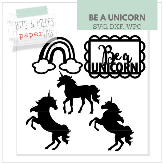 Unicorn SVG set for card makers