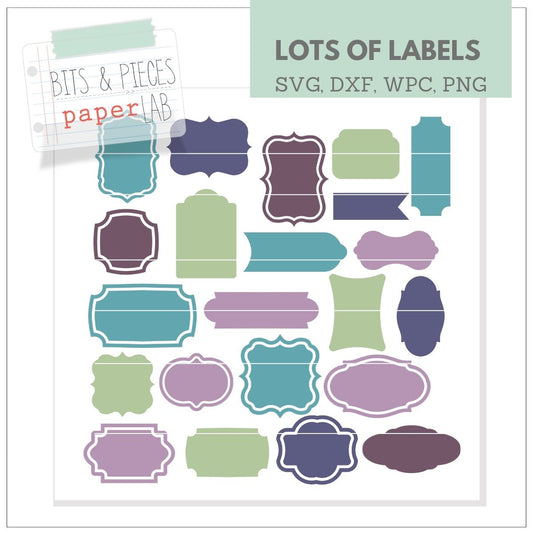 Shaped Labels SVG files