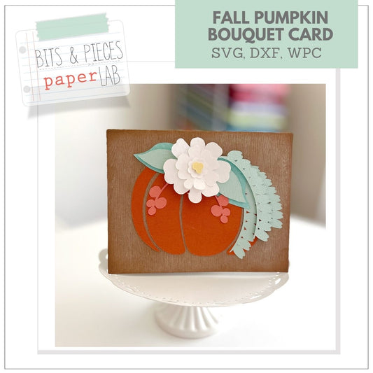 fall pumpkin bouquet SVG fall card files